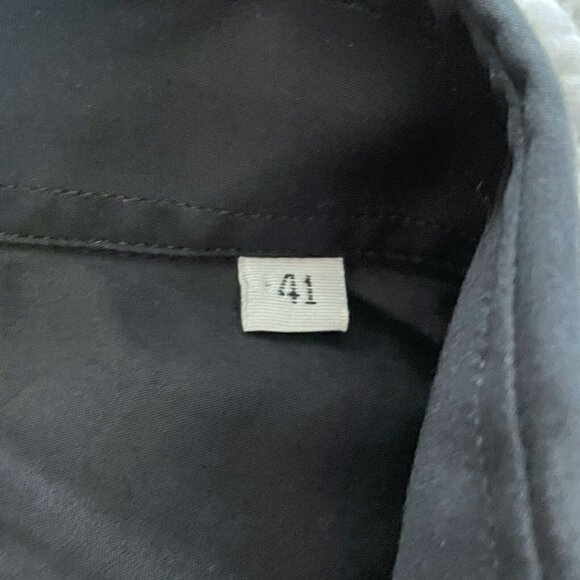 Versace Collection Men's Sz 41 "Trend" Black Dress Shirt Banded Collar - Picture 5 of 10